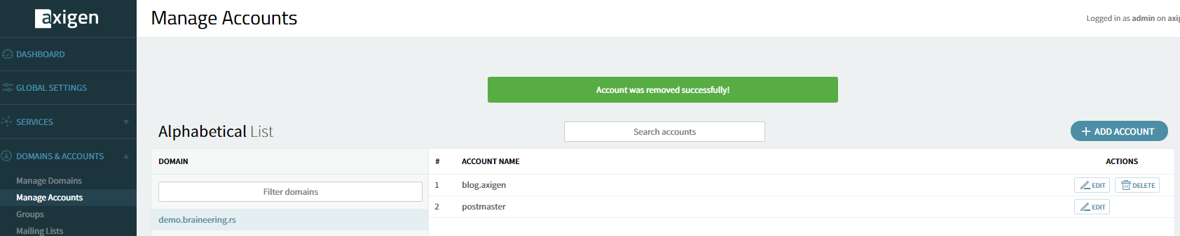 Axigen Axigen Business-Class Mail Server - Braineering